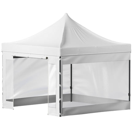 Pop-Up Canopy Tent 10x10 Ft, Sidewalls, Wheeled Bag