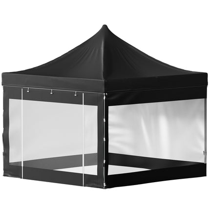 Pop-Up Canopy Tent 10x10 Ft, Sidewalls, Wheeled Bag