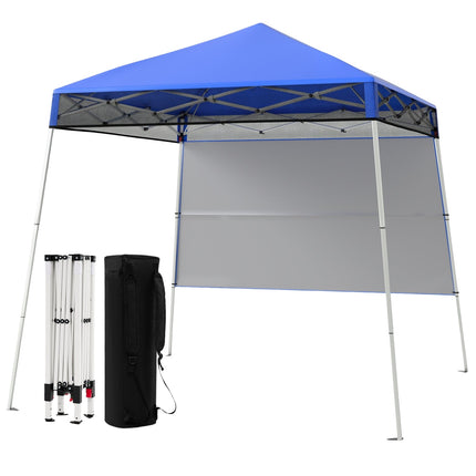 Pop-Up Canopy Tent 2x2m, Adjustable Height, Blue