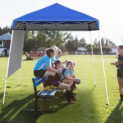 Pop-Up Canopy Tent 2x2m, Adjustable Height, Blue