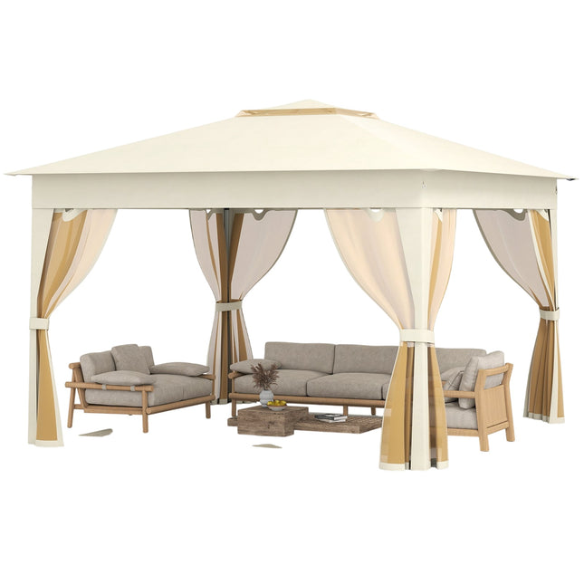 Pop-up party stan, 337x337cm, síťové stěny, snadné rozložení