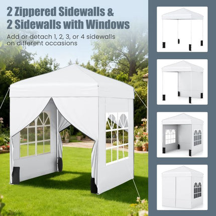 Popup-Pavillon 2x2 m, 4 Seitenwände, Rollentasche