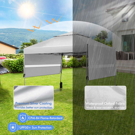 Pop-Up Canopy Tent With Dual Awnings, 300x537cm, UPF 50+
