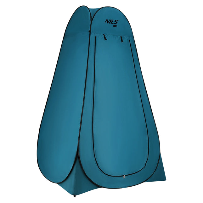 Pop-Up Umkleidekabine, Schwarz/Blau, Tragbares Sichtschutzzelt