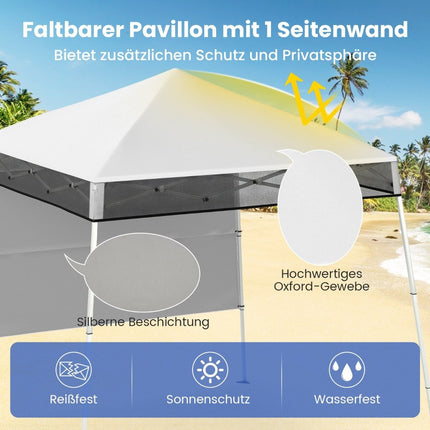 Pavillon 2x2m, verstellbar, wasserdicht, weiß