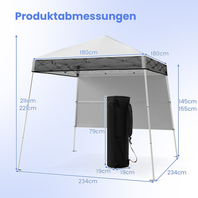Pavillon 2x2m, verstellbar, wasserdicht, weiß