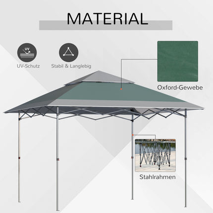 Pop-up altán 3.6x3.6M UV ochrana, skládací, zelený