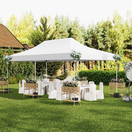 Faltpavillon 3 x 6 m, 6 Seitenwände, Reißverschlusstüren