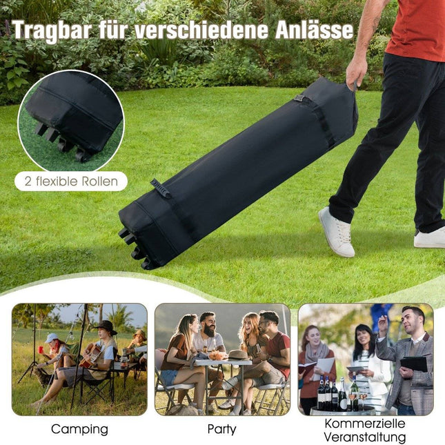 Pop-Up Pavillon mit Moskitonetz, UV 50+, 3.6x3.6m, Khaki