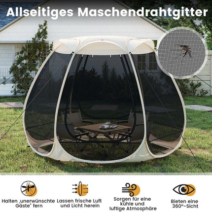 Pop-Up Mesh Pavilion for 4–6 People, 310x270 cm
