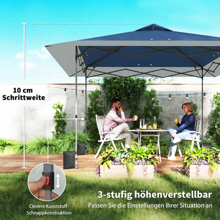 Faltpavillon 4x4m, wasserdicht, UV 50+, einfacher Aufbau