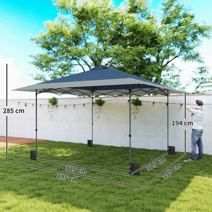 Faltpavillon 4x4m, wasserdicht, UV 50+, einfacher Aufbau