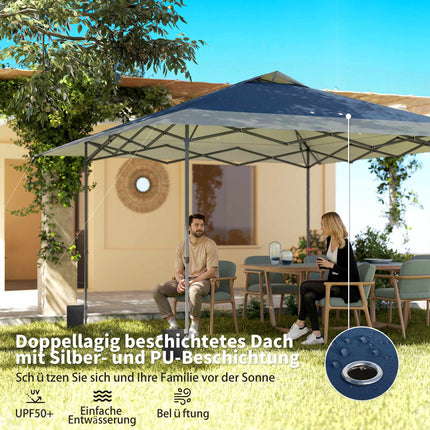 Faltpavillon 4x4m, wasserdicht, UV 50+, einfacher Aufbau