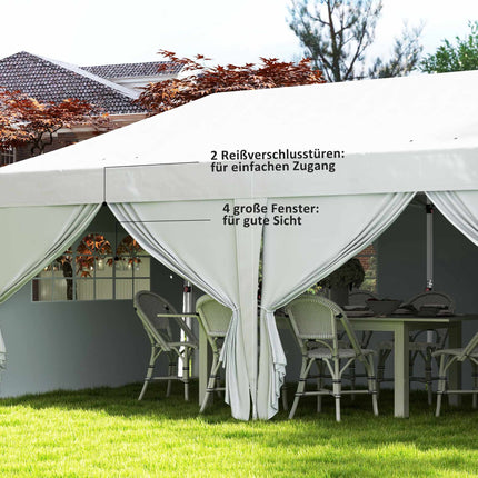 Pavillon 6x3m, UV-Schutz, abnehmbare Seitenwände