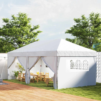 Pavillon 6x3m, UV-Schutz, abnehmbare Seitenwände