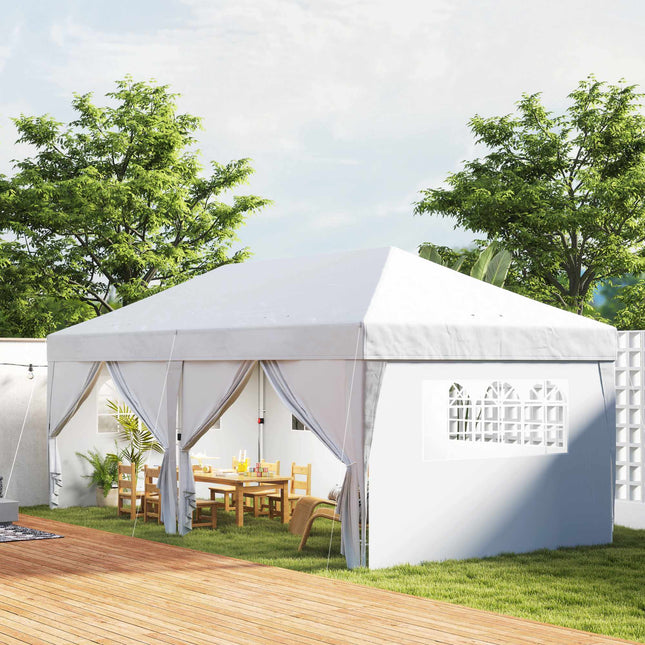 Pavillon 6x3m, UV-Schutz, abnehmbare Seitenwände