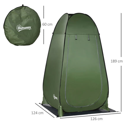 Camping Duschzelt - Tragbare Outdoor-Toilette, Dunkelgrün