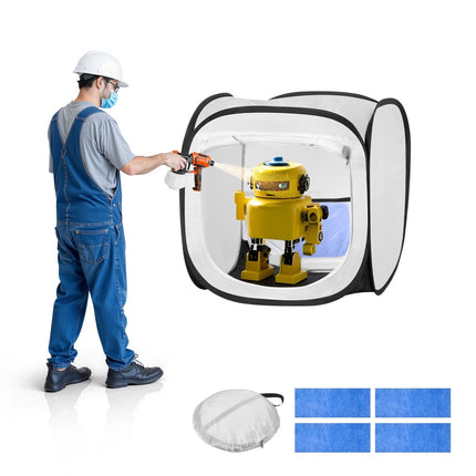 Pop-Up Spray Paint Booth Tent, 40.5 x 40.5 x 43cm, Mesh Door