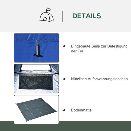 Pop-Up Dusch- und Toilettenzelt für draußen mit Tragetasche