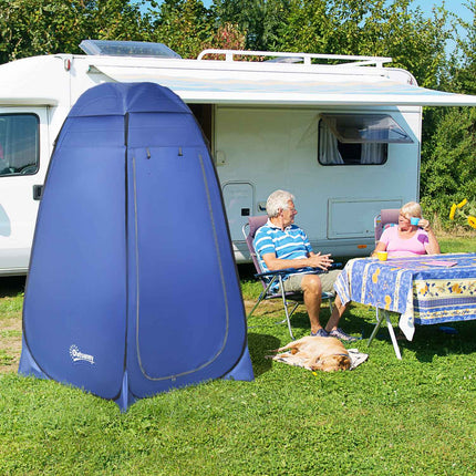 Mobiles Camping-Duschzelt – Wasserdicht, dunkelblau, 120x120x190 cm
