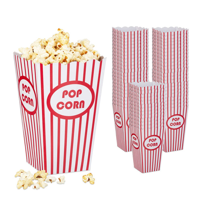 Popcorn Bags Set, 60-Pack, Reusable Cinema Style