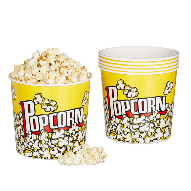 Popcorn Bucket Reusable Set of 6