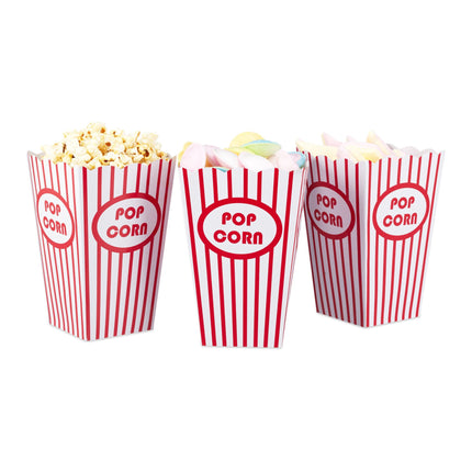Popcorn bags, 72 pcs, red/white