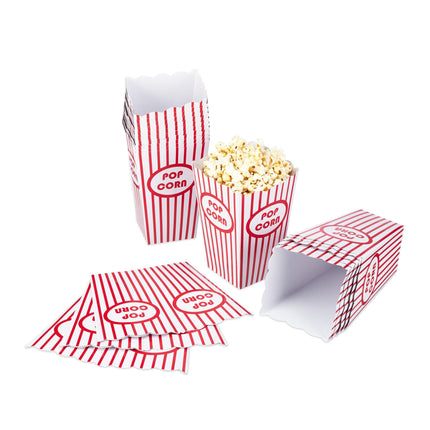 Popcorn bags, 72 pcs, red/white