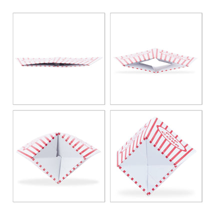 Popcorn bags, 72 pcs, red/white