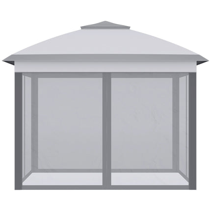 Pop-up 3x3m Garden Gazebo tent, double roof, mosquito net