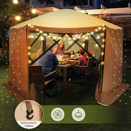 Pop-up Pavilion 350x350 cm with Carry Bag & Mesh Walls