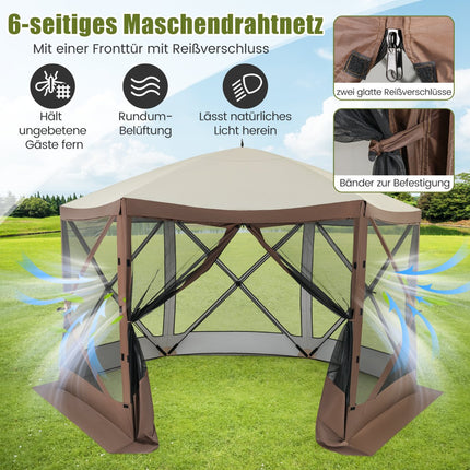 Pop-up Pavilion 350x350 cm with Carry Bag & Mesh Walls