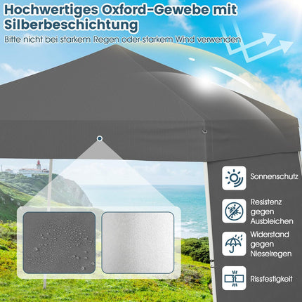 Pop-up pavilon stan, 430x280cm, variabilní stěny, šedý