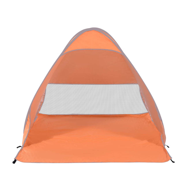 Strandzelt Pop-up, automatischer Aufbau, UV-Schutz, orange