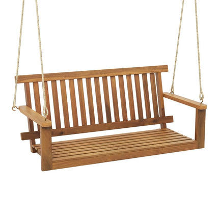 Porch swing for 2 people with 2 ropes for hanging. Holds up to 360 kg hanging bench