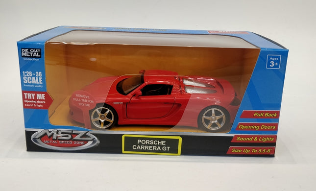 Kovový model Porsche Carrera GT, měřítko 1:32, sběratelský