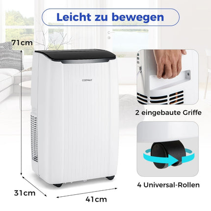 Přenosná klimatizace 14000 BTU, topení a odvlhčovač