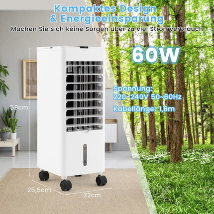 Přenosný ochlazovač vzduchu 3v1, zvlhčovač, ventilátor, nádrž 2.8 l
