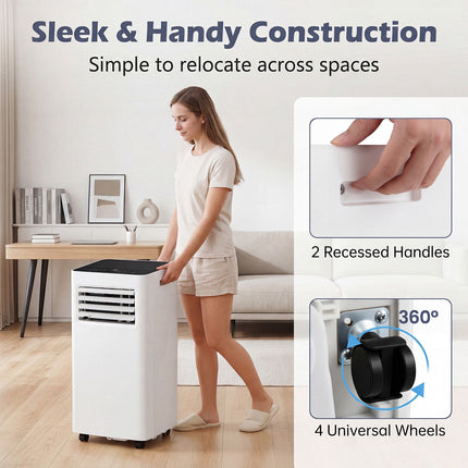 Draagbare 4-in-1 airconditioner, 7000 BTU, ontvochtiger en ventilator