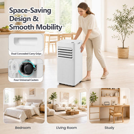 Draagbare airconditioner van 7000 BTU, 3-in-1, bereik van 32,5 m²