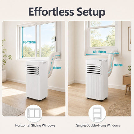 Draagbare airconditioner van 7000 BTU, 3-in-1, bereik van 32,5 m²