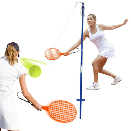 Přenosná nastavitelná sada tetherball s pálkami