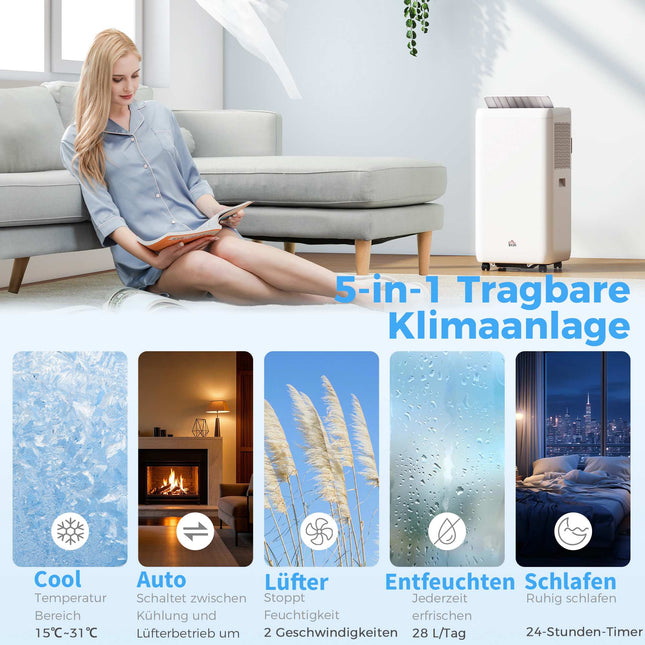 Tragbares Klimagerät, 12.000 BTU, 5-in-1, 35㎡ Abdeckung