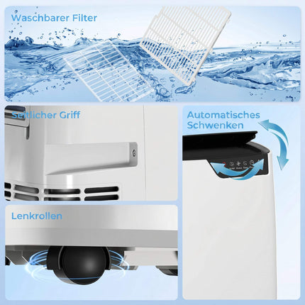 Tragbares Klimagerät 12000 BTU, WiFi, 4-in-1-Modus