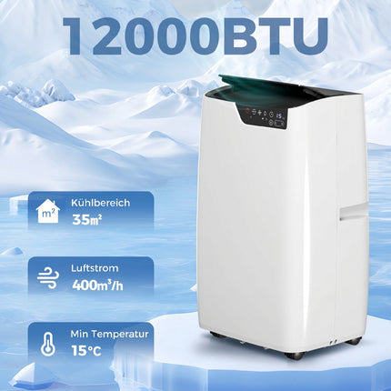 Tragbares Klimagerät 12000 BTU, WiFi, 4-in-1-Modus