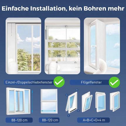 Tragbares Klimagerät 12000 BTU, WiFi, 4-in-1-Modus