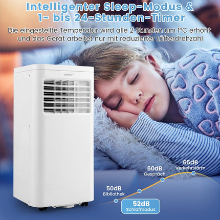 Mobiles Klimagerät 2,5 kW, 4-in-1 mit Luftentfeuchter