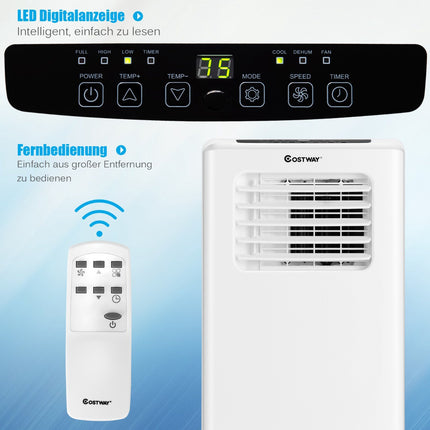 Tragbare Klimaanlage 9000 BTU, 3-in-1, Fernbedienung