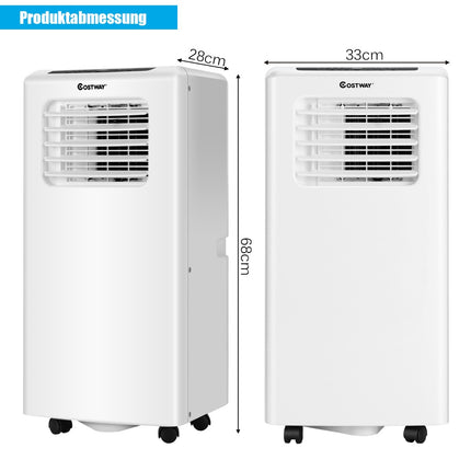 Tragbare Klimaanlage 9000 BTU, 3-in-1, Fernbedienung
