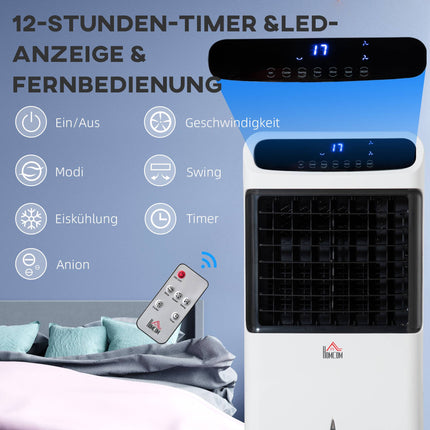 Portable Air Cooler with Ice Box, 3 Modes, 12L Tank